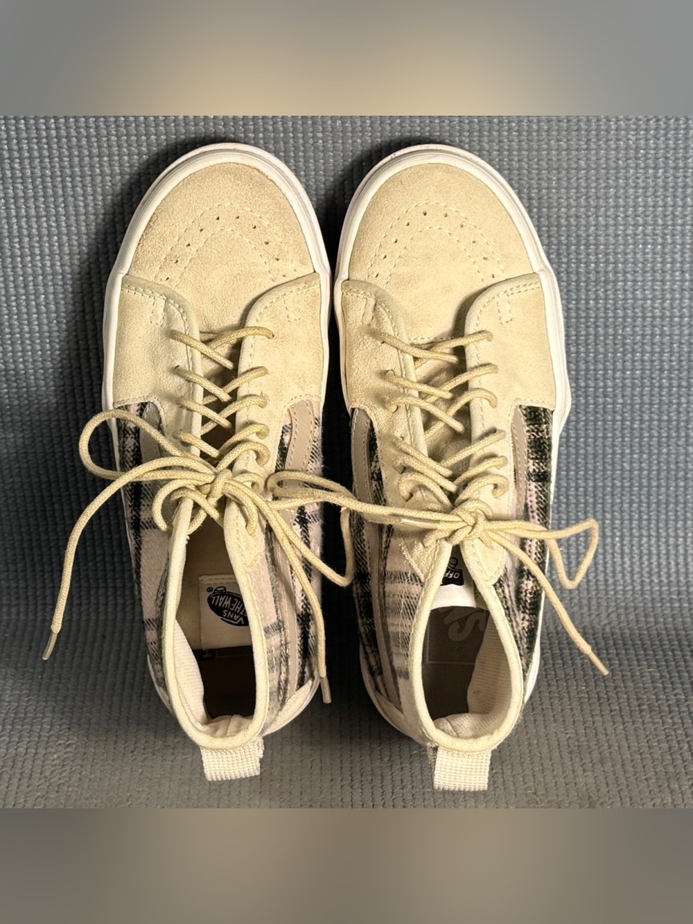 Vans Sentry Sk8-Hi Top Plaid Turtledove Ultra Cushion Sneakers Women’s Size 6.5 - Picture 5 of 9